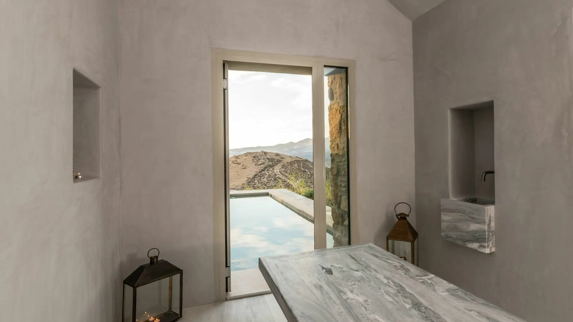 Villa Amra - Secluded Mykonos Haven With Sea Views, Heated Pool, Gym & Hammam Ftelia  0*, Ftelia (Mykonos)