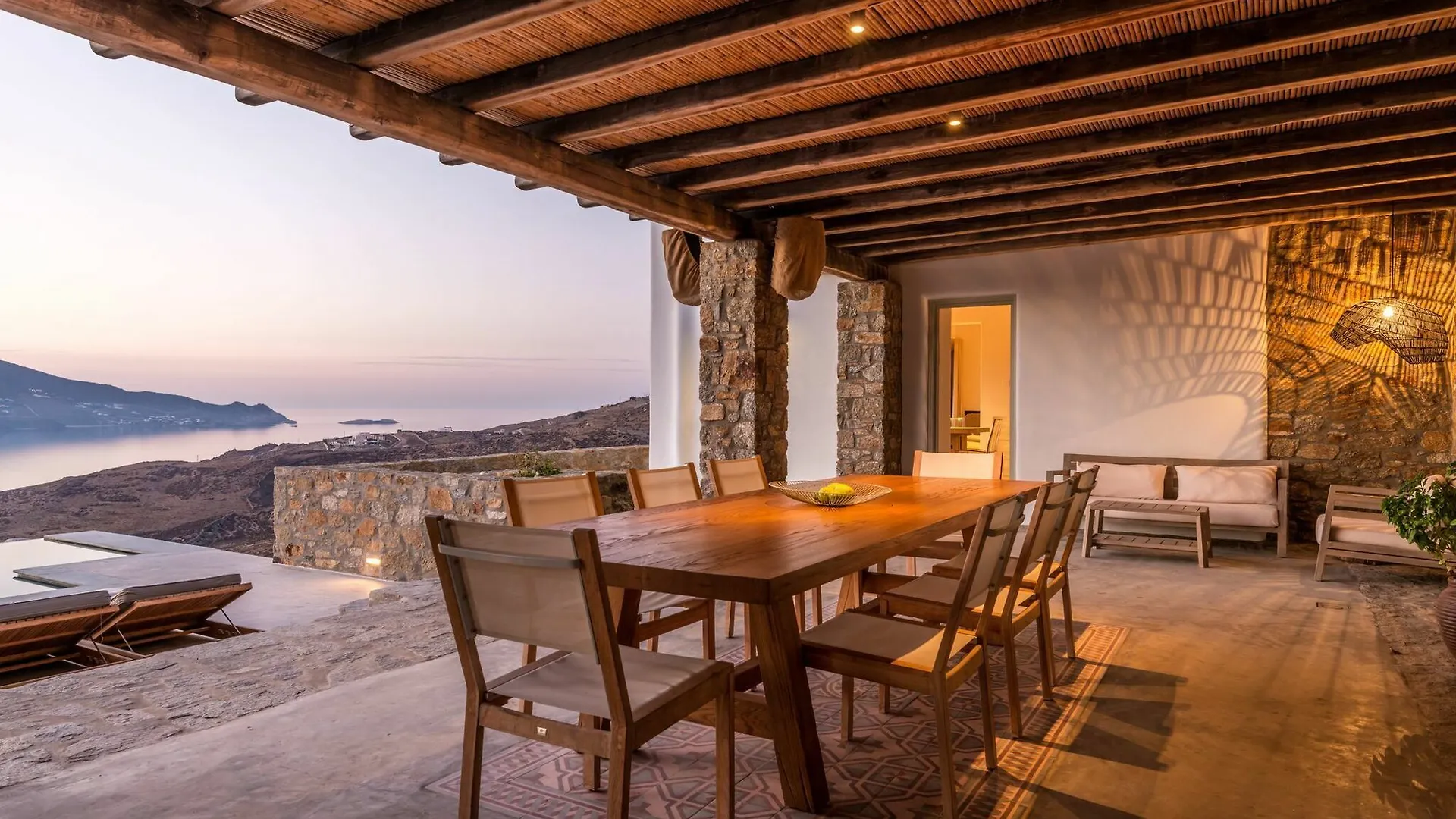 Villa Amra - Secluded Mykonos Haven With Sea Views, Heated Pool, Gym & Hammam Ftelia  0*, Ftelia (Mykonos)