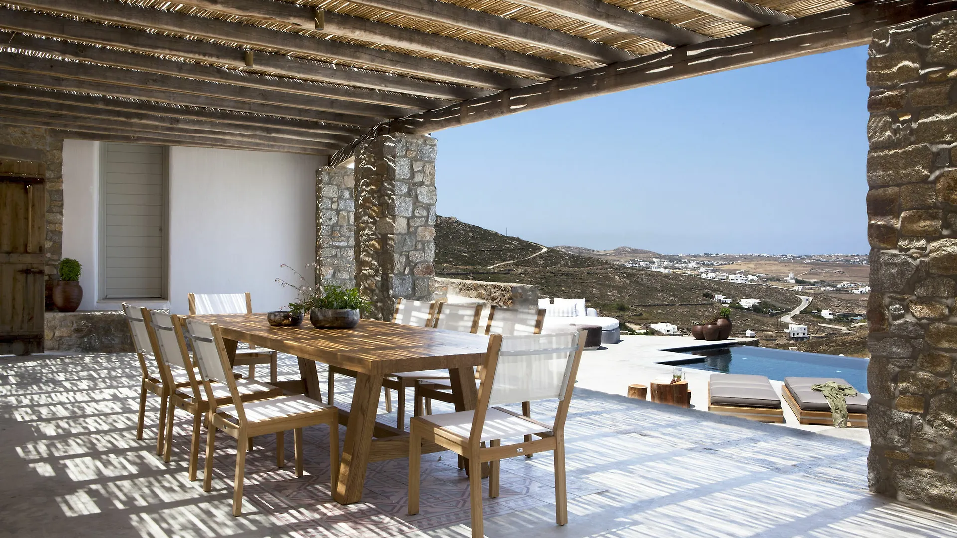 Villa Amra - Secluded Mykonos Haven With Sea Views, Heated Pool, Gym & Hammam Ftelia   Ftelia (Mykonos)