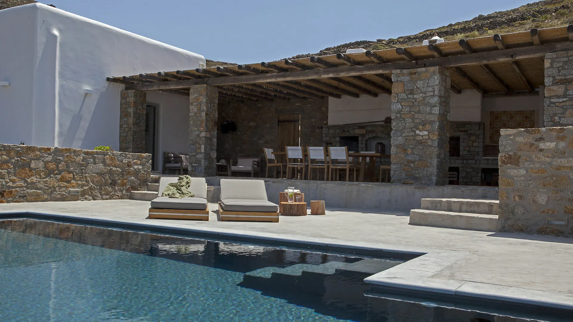 Villa Amra - Secluded Mykonos Haven With Sea Views, Heated Pool, Gym & Hammam Ftelia  Griechenland
