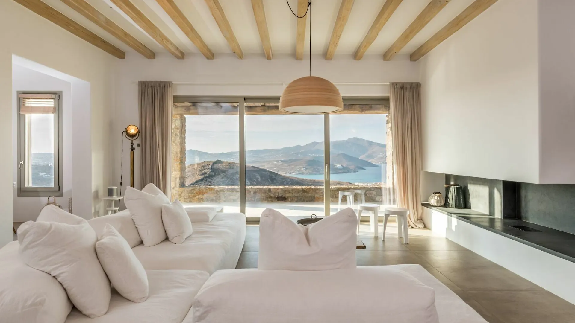 Villa Amra - Secluded Mykonos Haven With Sea Views, Heated Pool, Gym & Hammam Ftelia  Ftelia (Mykonos)